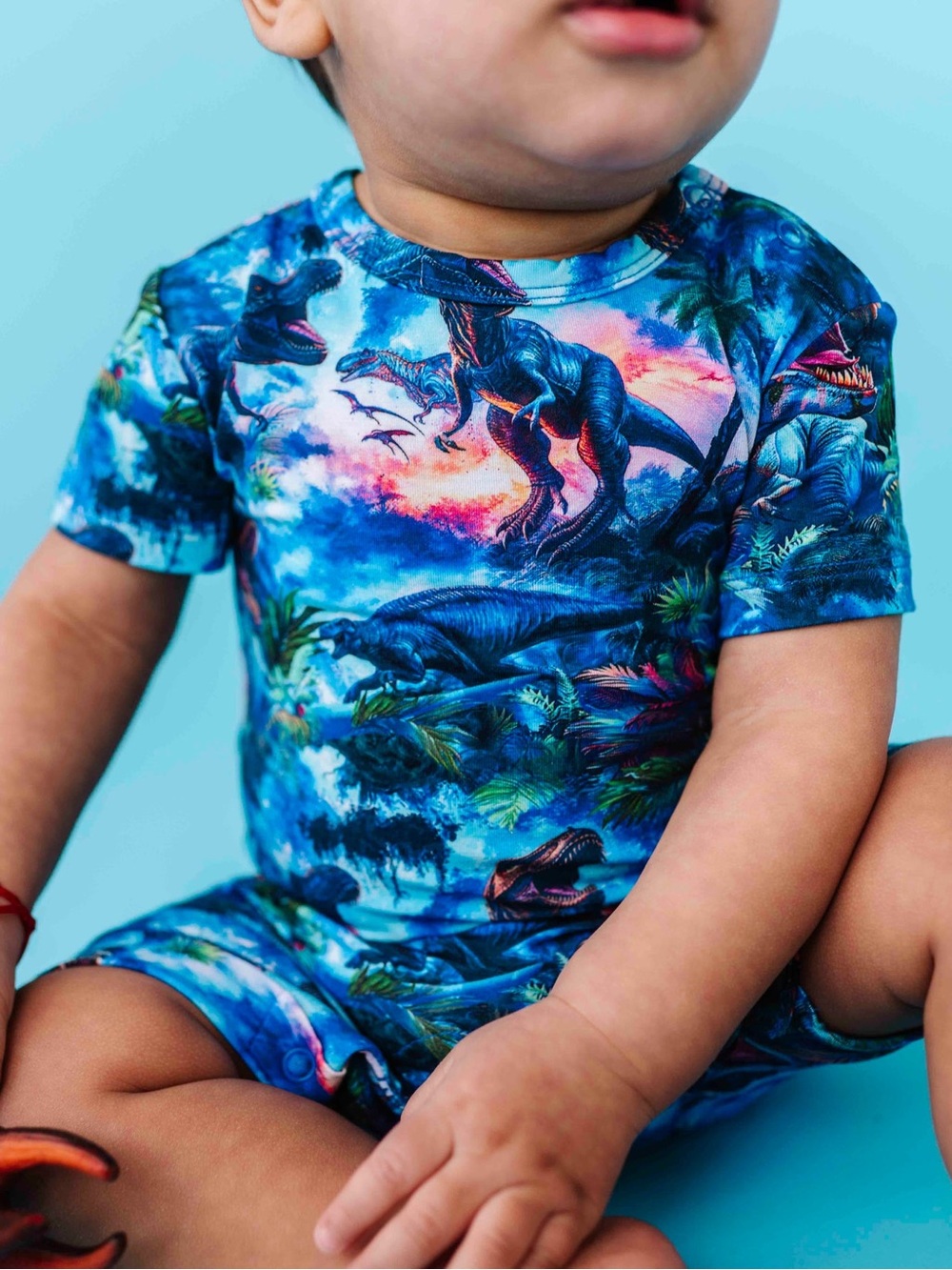 Bums & Roses Rex-Tra Wild Shortie Romper | 9–12 Months